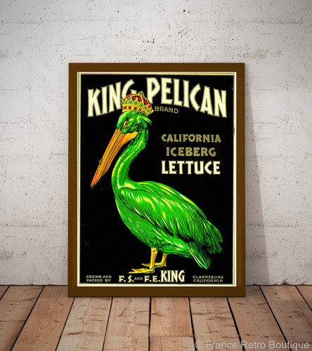 Vintage werbeplakat für king - für,